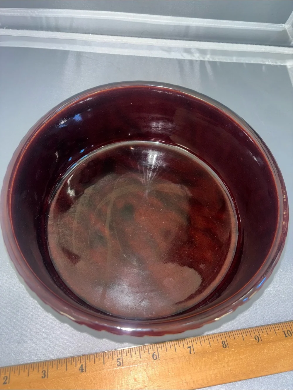 Vintage Brown glazed stoneware Bowl - Brown & Tan Farmhouse Decor Taiwan